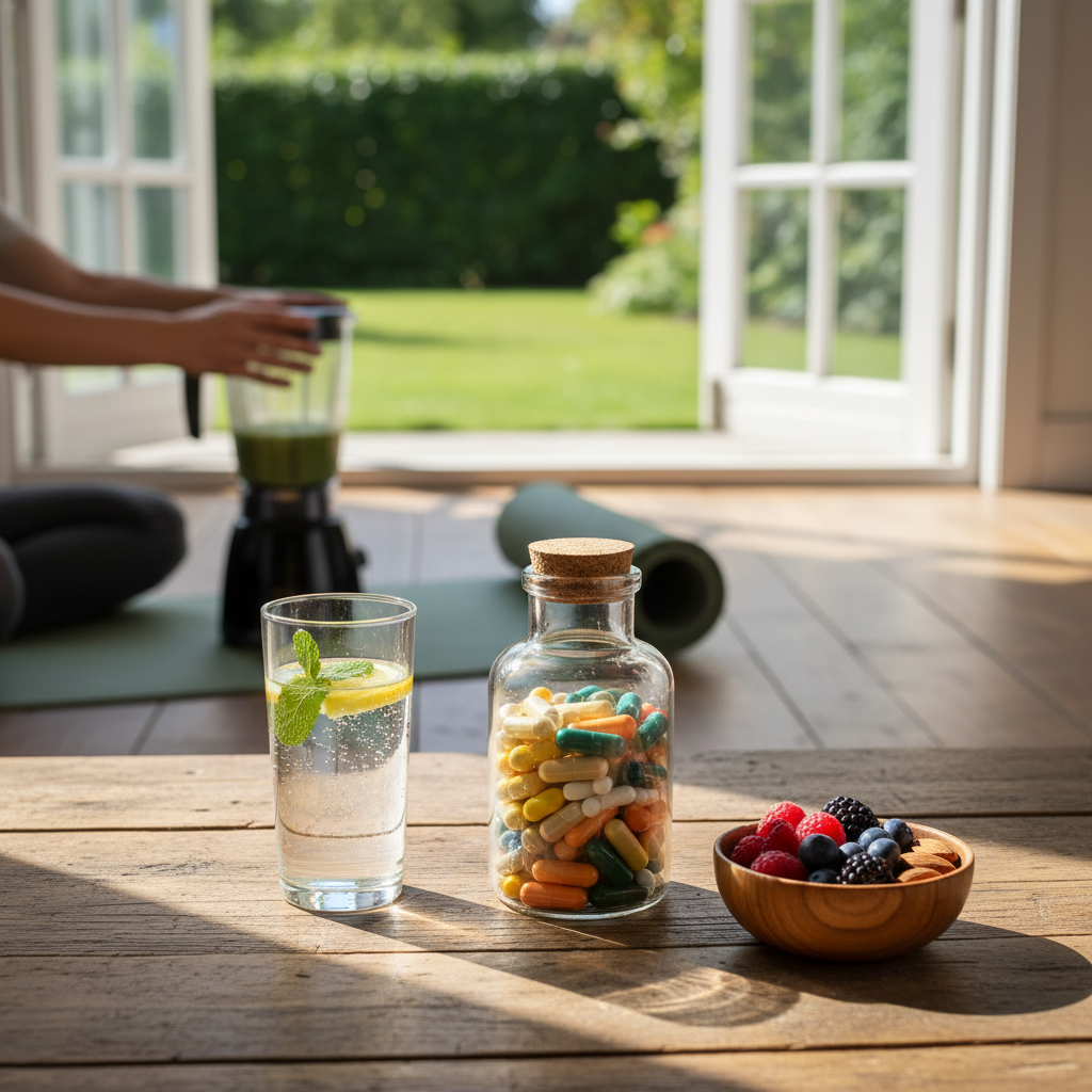 A colorful array of fruits and vegetables, symbolizing a balanced diet rich in micronutrients.